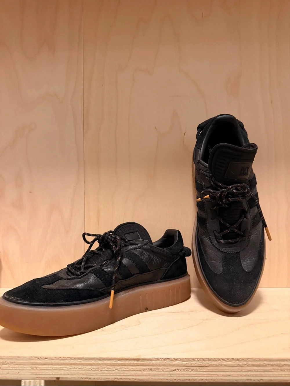 IVY PARK Black Leather & Suede Sneakers. Women size 10.5 Men’s size 9.5